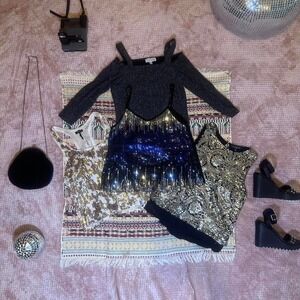 Glitter bundle! 4 sparkly tops for‎ $7.77